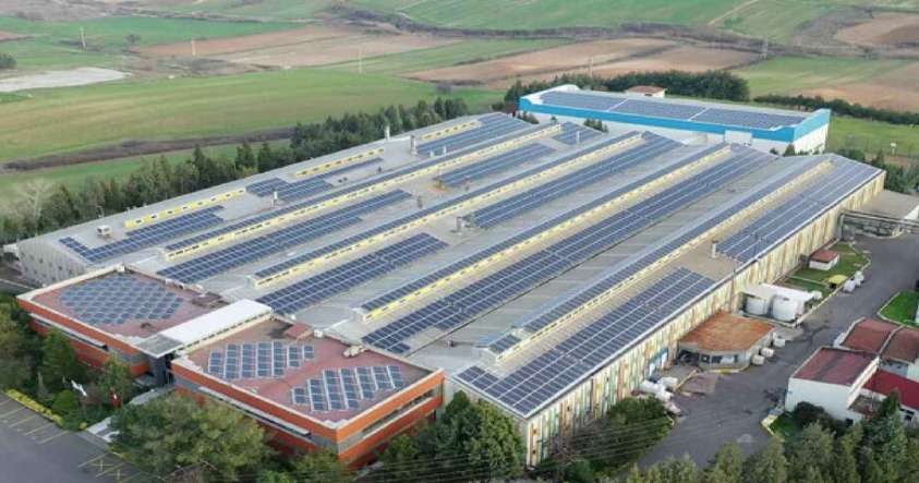 1.016,73 kWp endüstriyel çatı güneş enerjisi santrali
